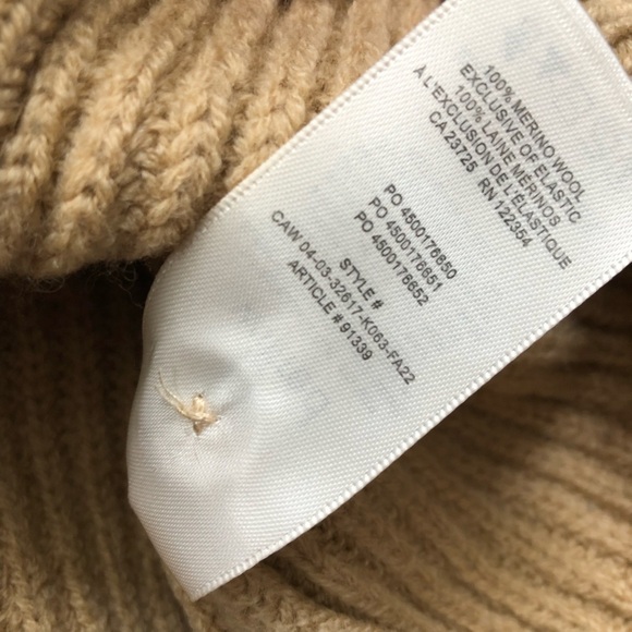 Aritzia Wilfred Merino Wool Next Door Sweater Cardigan in Camel Size S - Picture 7 of 12